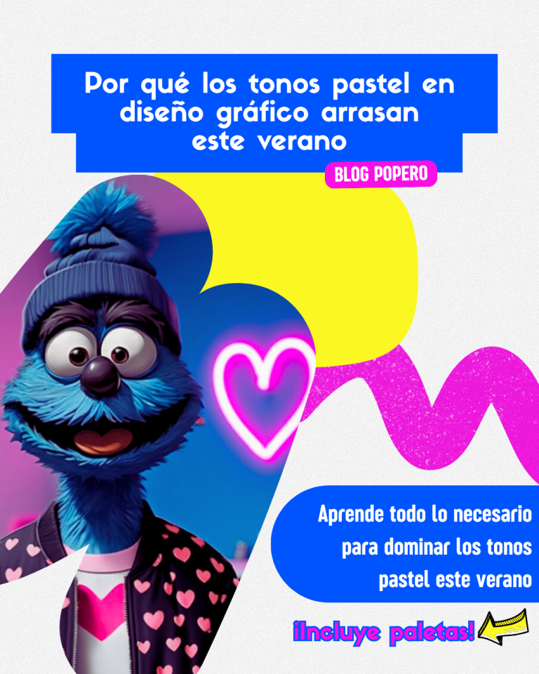 Por qué los tonos pastel en diseño gráfico arrasan este verano